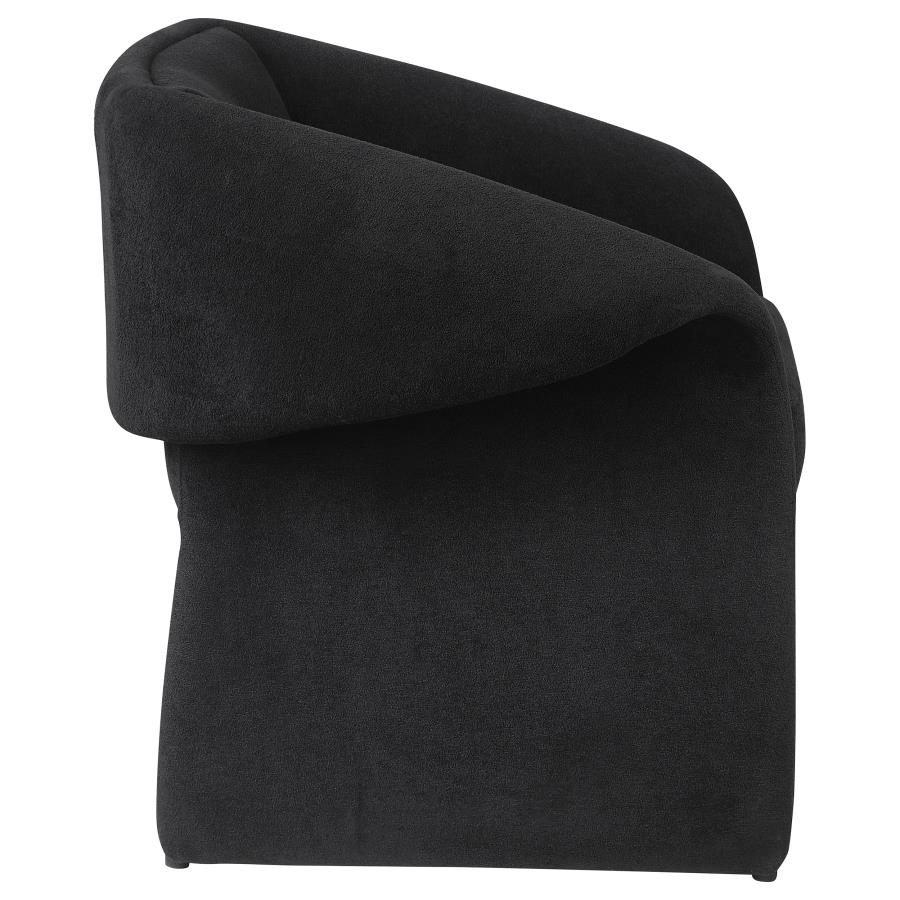 Ramsey Upholstered Sloped Arm Accent Chair Black view 8