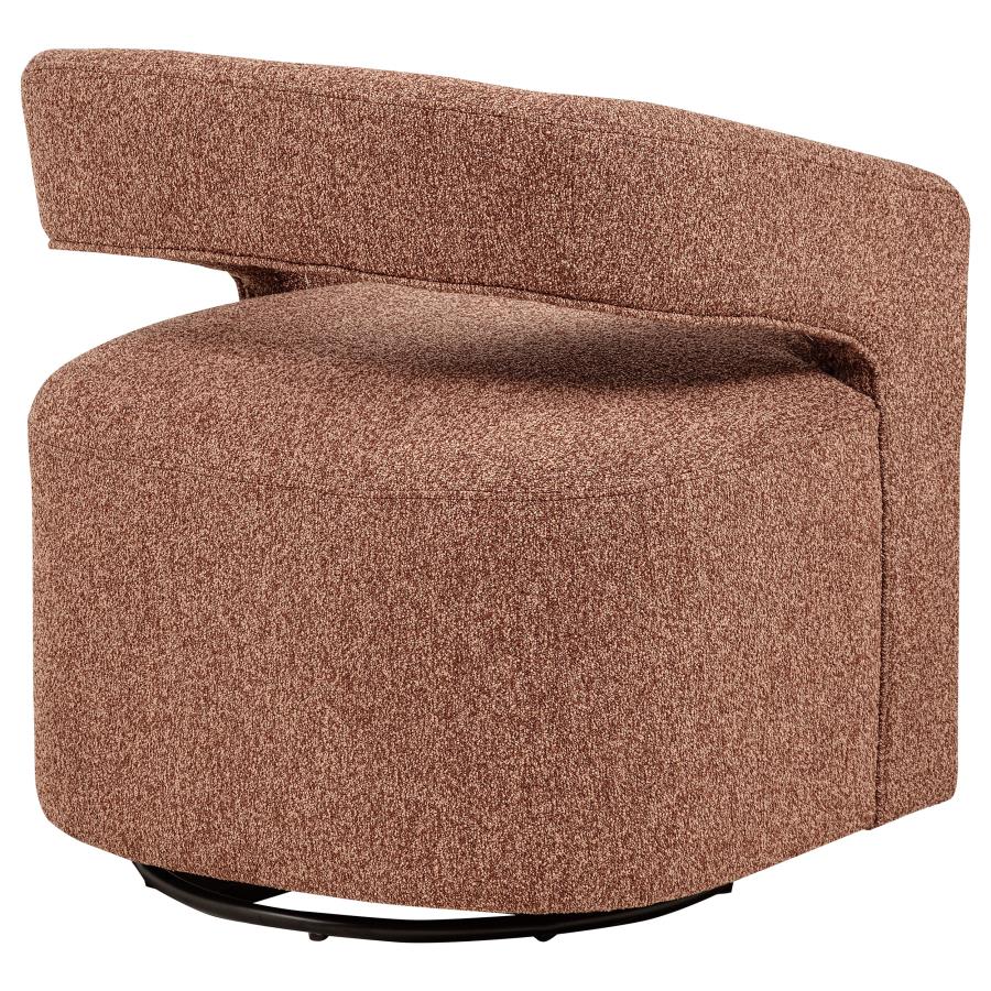 Westhill Boucle Upholstered Swivel Accent Chair Berry view 8