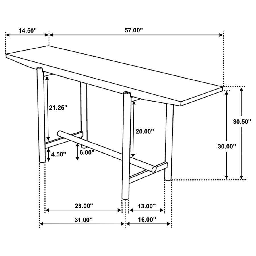 Darius Solid Wood Entryway Console Table Natural Mango view 11