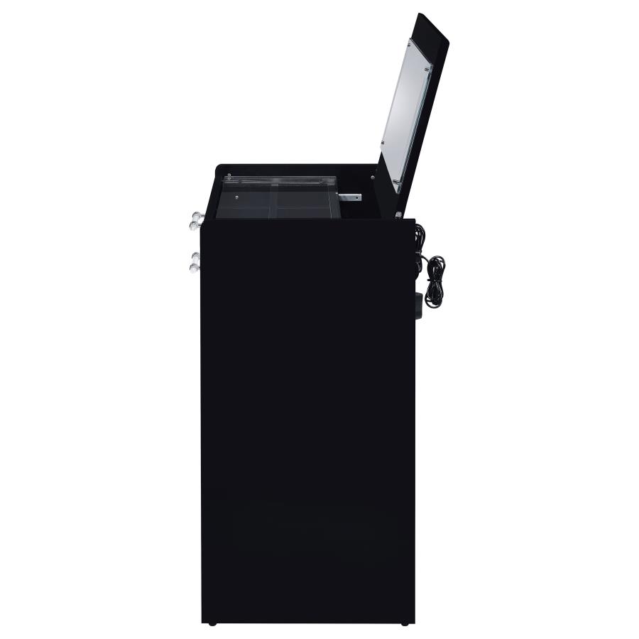 Danbury 3-drawer Makeup Vanity & Stool Set Black High Gloss view 10