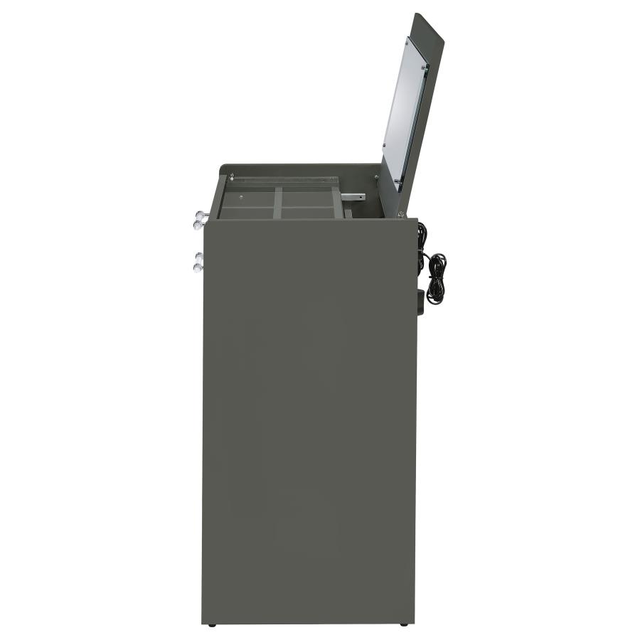 Danbury 3-drawer Makeup Vanity & Stool Set Grey High Gloss view 10