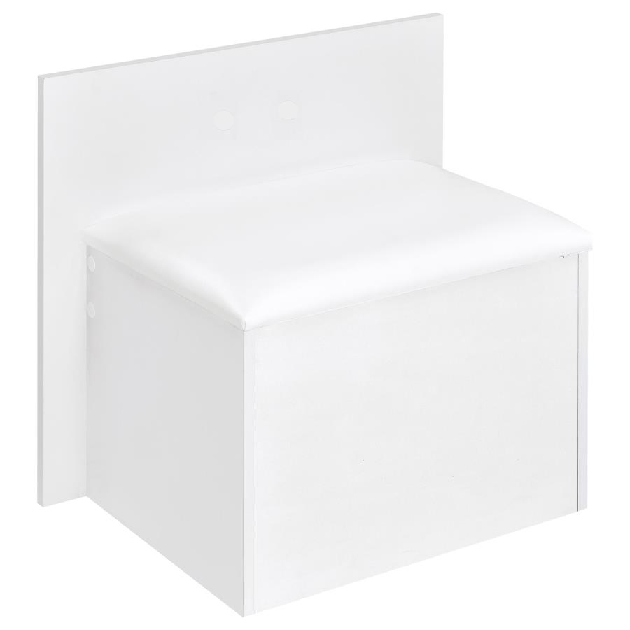Flora 2-drawer Vanity Set with LED Mirror White High Gloss view 13