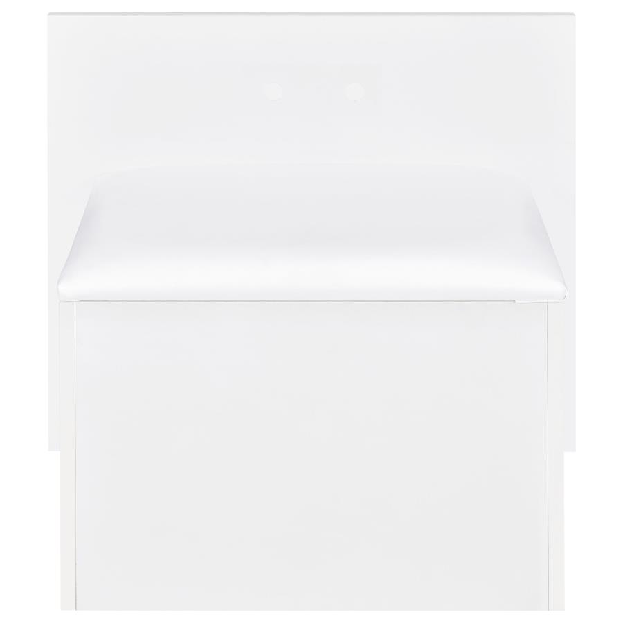 Flora 2-drawer Vanity Set with LED Mirror White High Gloss view 14