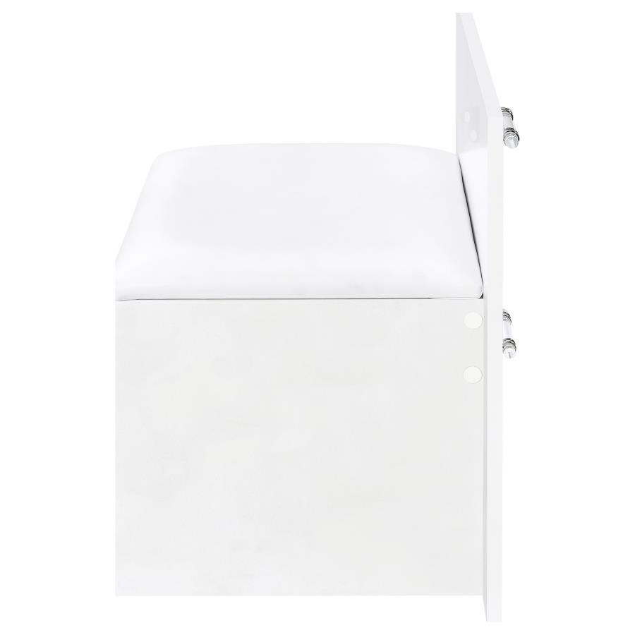 Flora 2-drawer Vanity Set with LED Mirror White High Gloss view 15