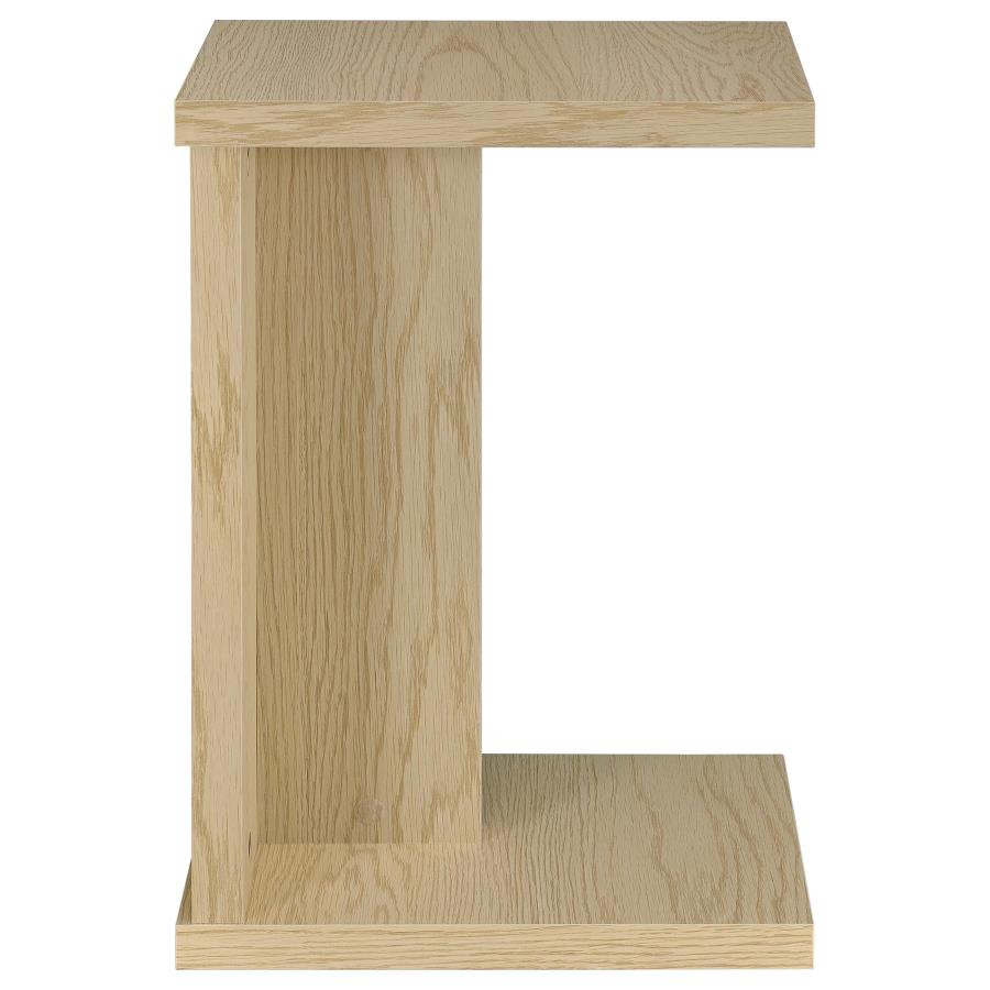 Clower Engineered Wood C-Shaped Sofa Side Table Light Oak view 8