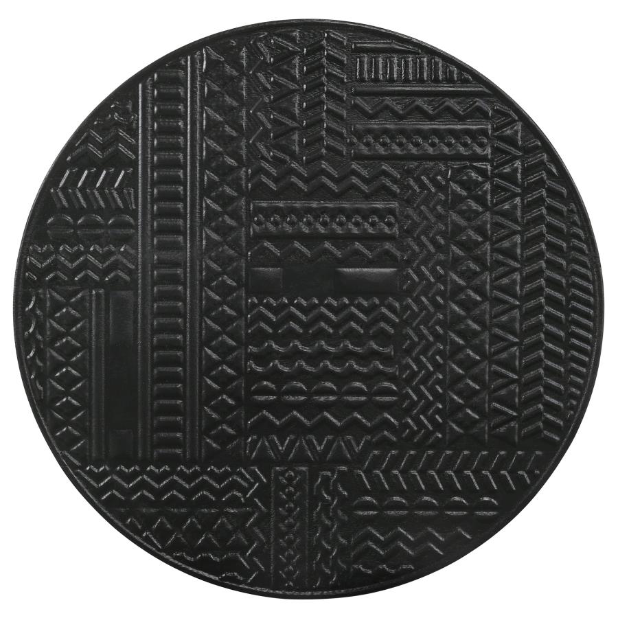 Loannis 2-piece Round Mango Wood Nesting Table Matte Black view 8