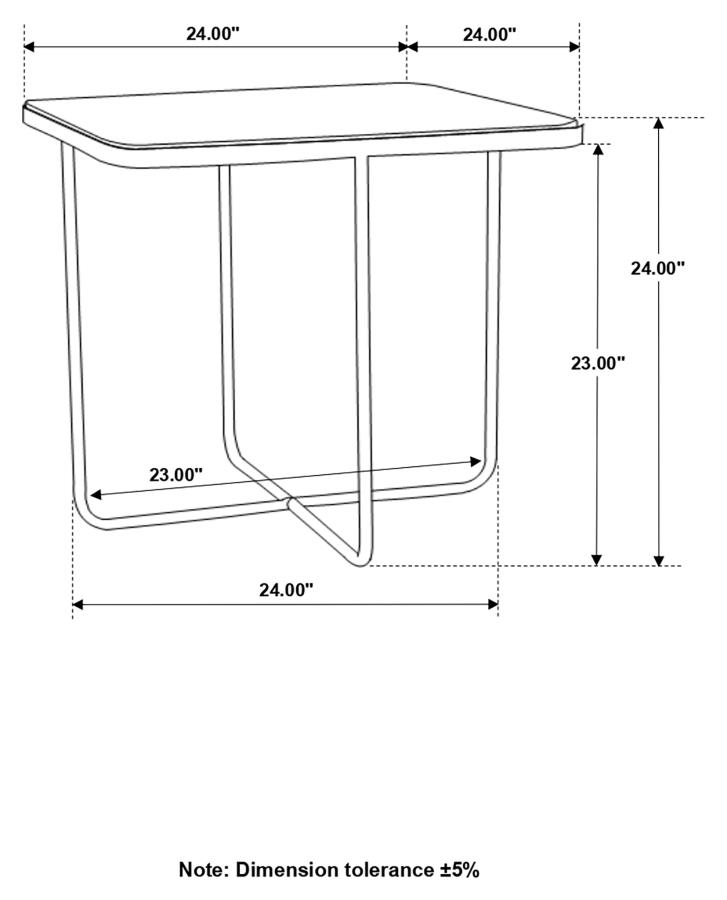 Elyna Square Stone Top Accent Side Table Beige view 8
