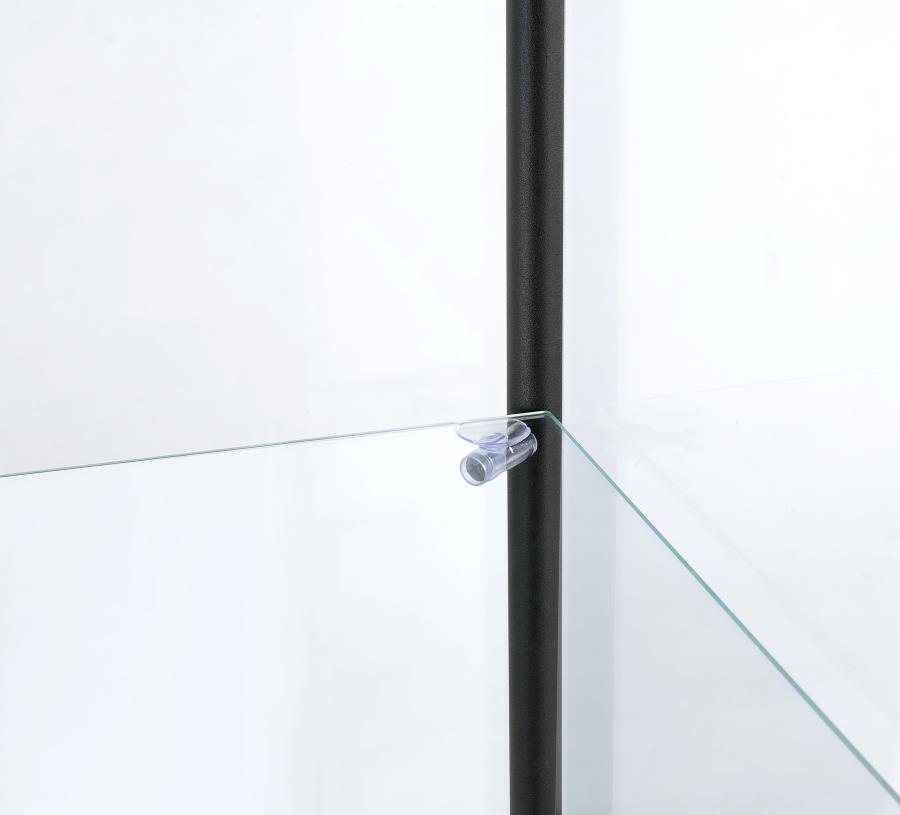 Bellatrix 3-shelf Clear Glass Curio Cabinet Mango view 9