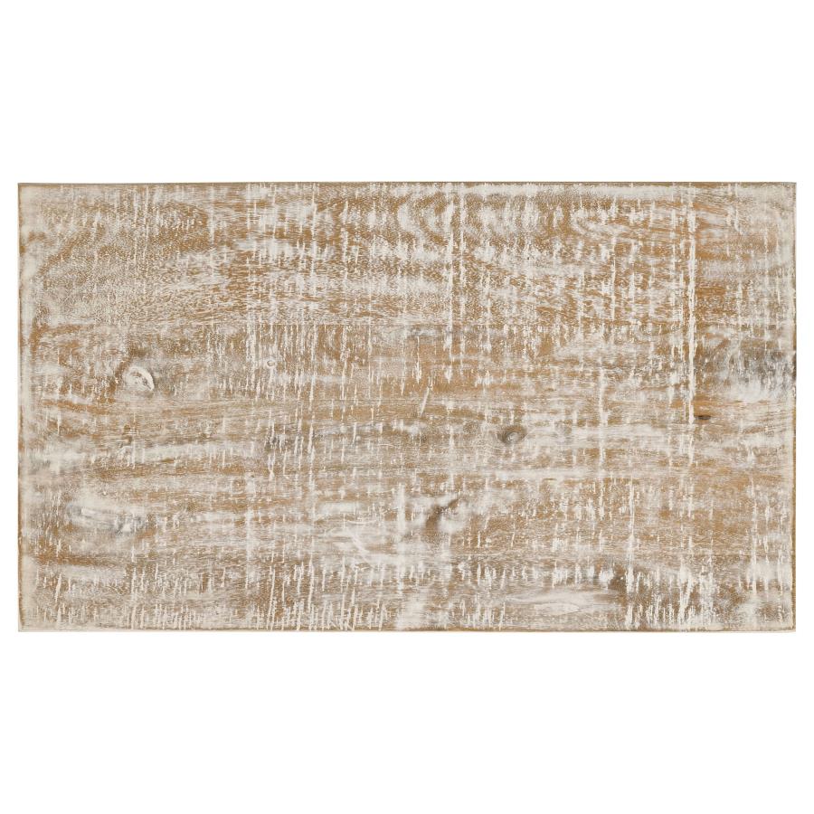 Mariska 3-drawer Wood Mandala Cabinet Distressed White view 9