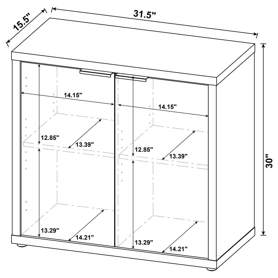 Pepita 2-door Engineered Wood Accent Cabinet Mango Brown view 11