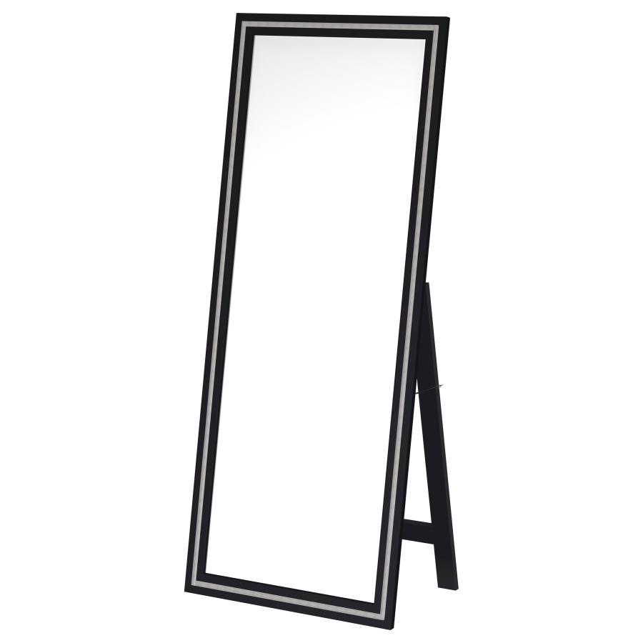 Windrose 28 x 67 Inch Tempered LED Standing Mirror Black view 13