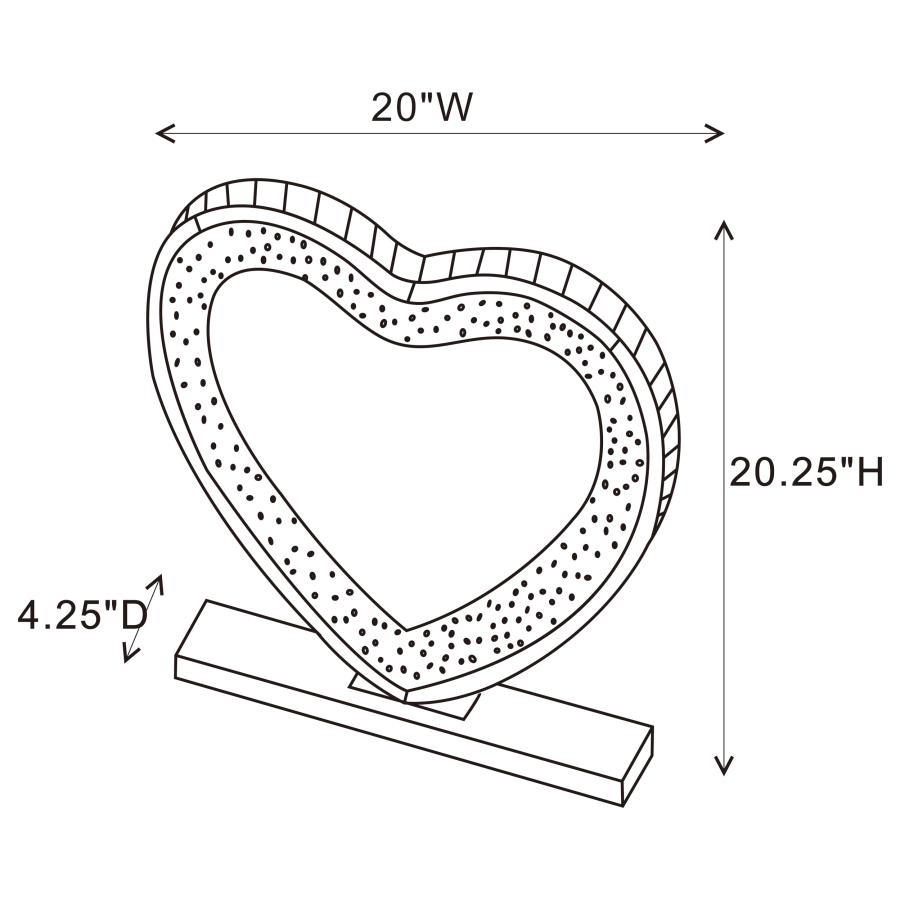 Euston Heart Shaped Vanity Mirror Silver view 8