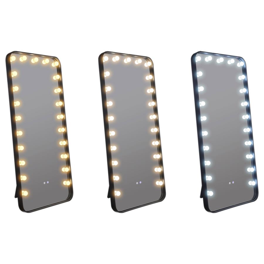 Canton 32 x 71 Inch LED Standing Mirror with Speakers Black view 10