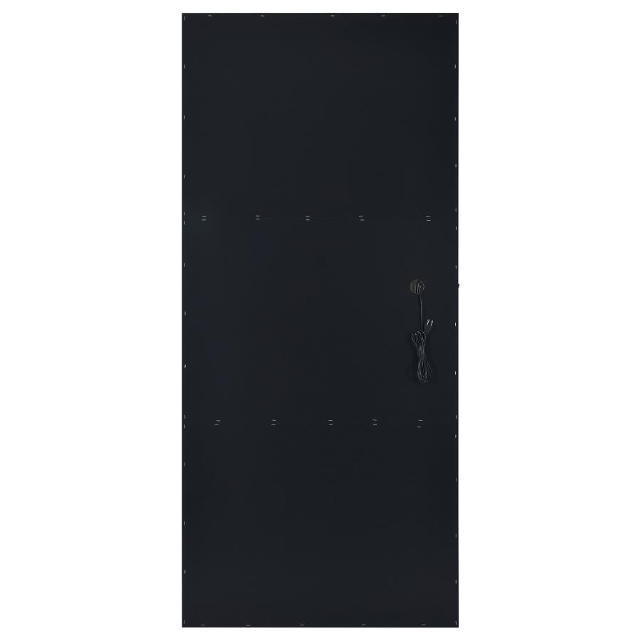Zayan 32 x 71 Inch Floor Mirror LED Lighting Black Gloss view 9