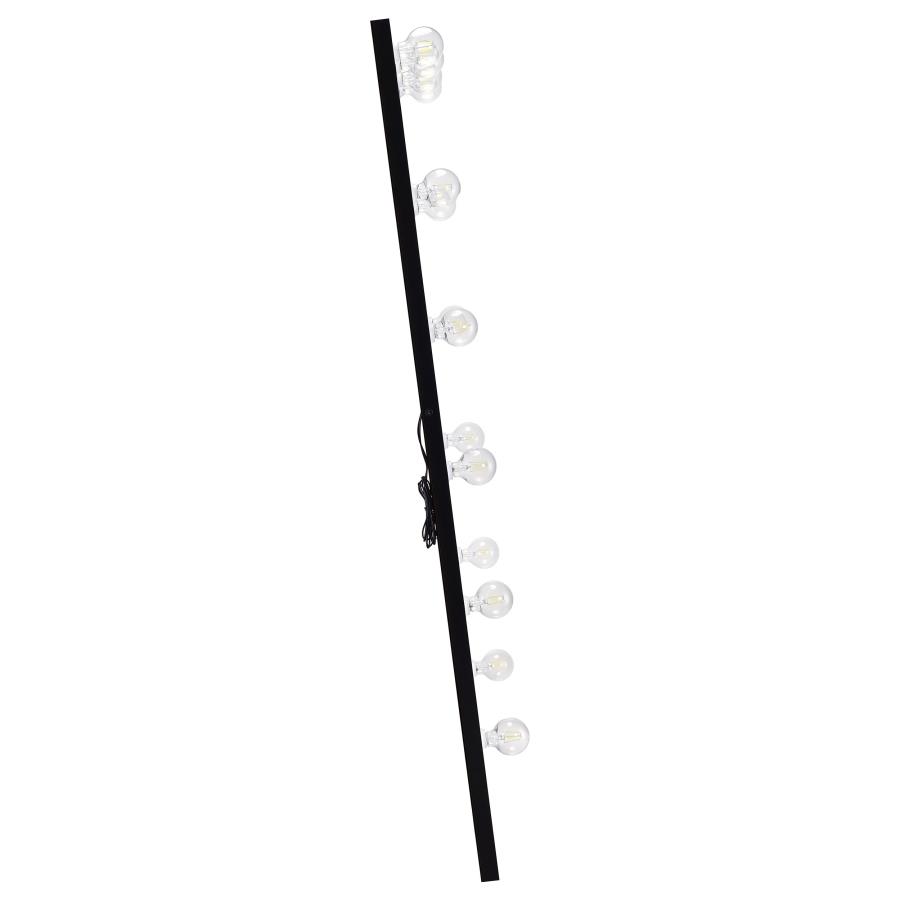 Zayan 32 x 71 Inch Floor Mirror LED Lighting Black Gloss view 10