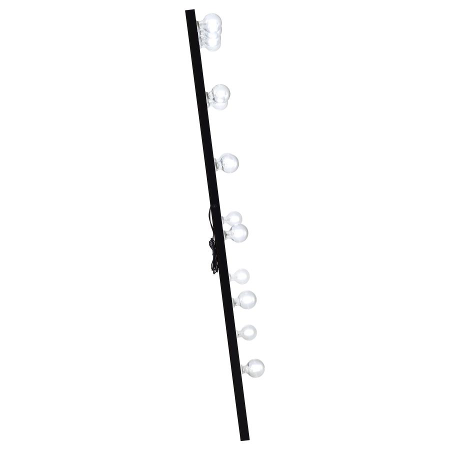 Zayan 32 x 71 Inch Floor Mirror LED Lighting Black Gloss view 11