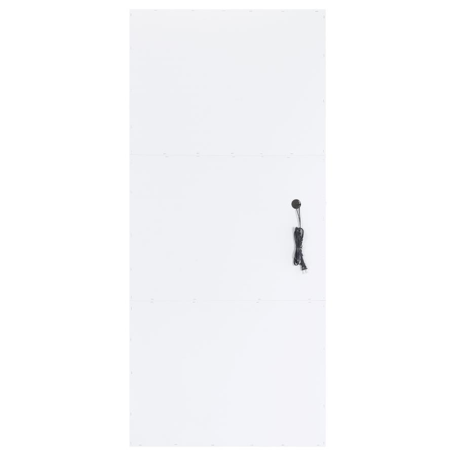 Zayan 32 x 71 Inch Floor Mirror LED Lighting White Gloss view 9