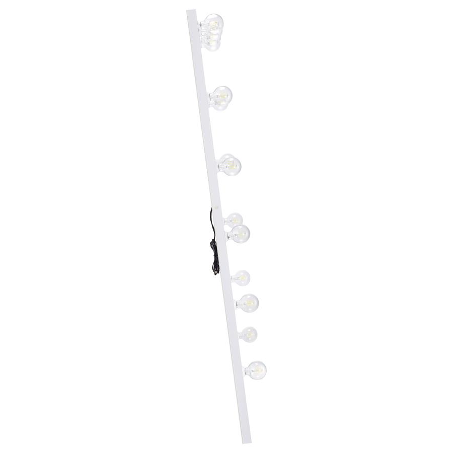 Zayan 32 x 71 Inch Floor Mirror LED Lighting White Gloss view 10