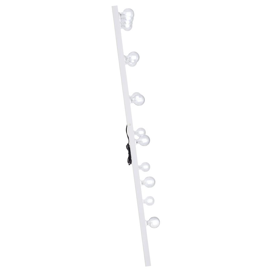 Zayan 32 x 71 Inch Floor Mirror LED Lighting White Gloss view 11