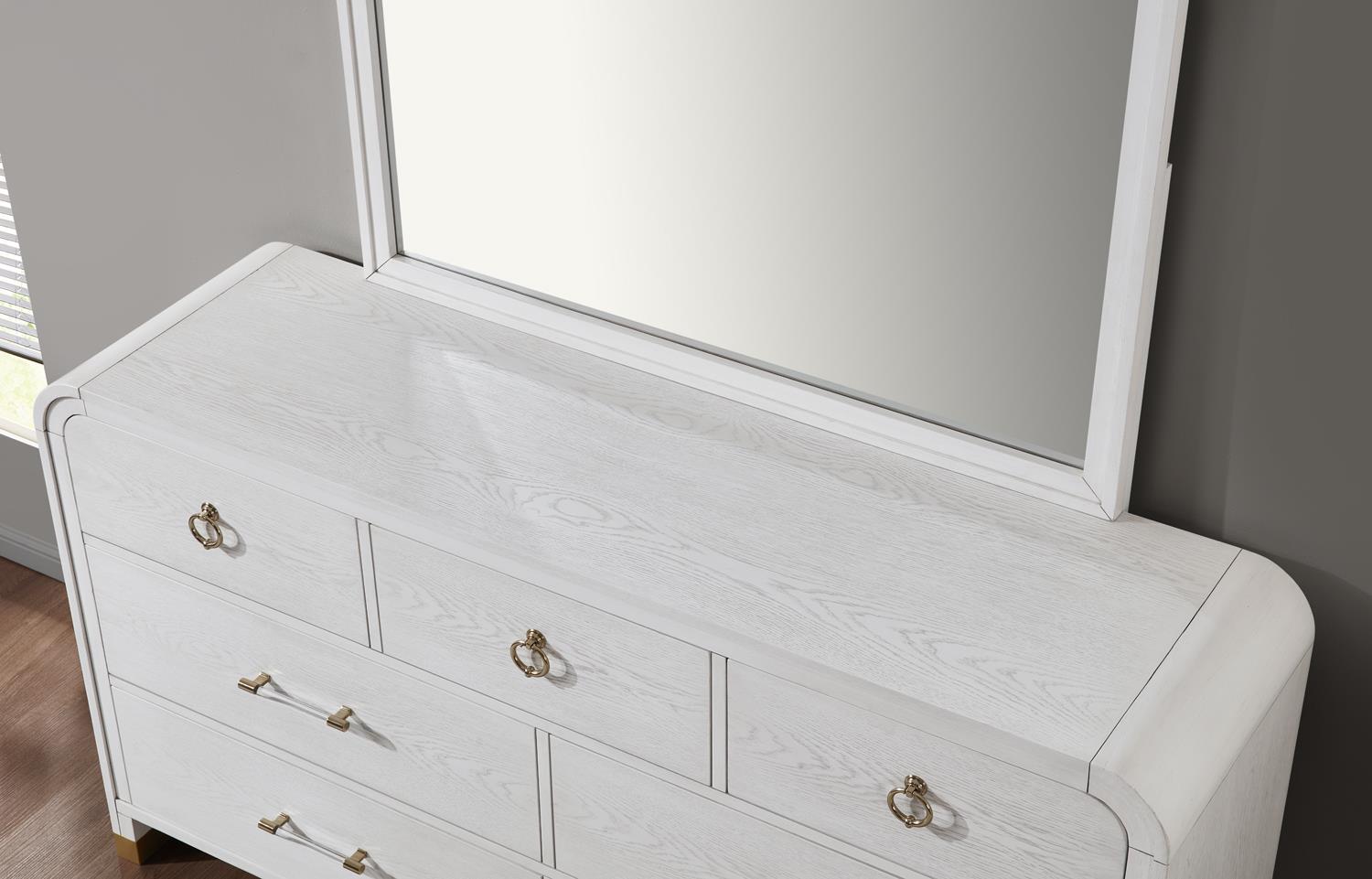 KING BED FRAME - DRESSER - MIRROR - CHEST - NIGHTSTAND view 8