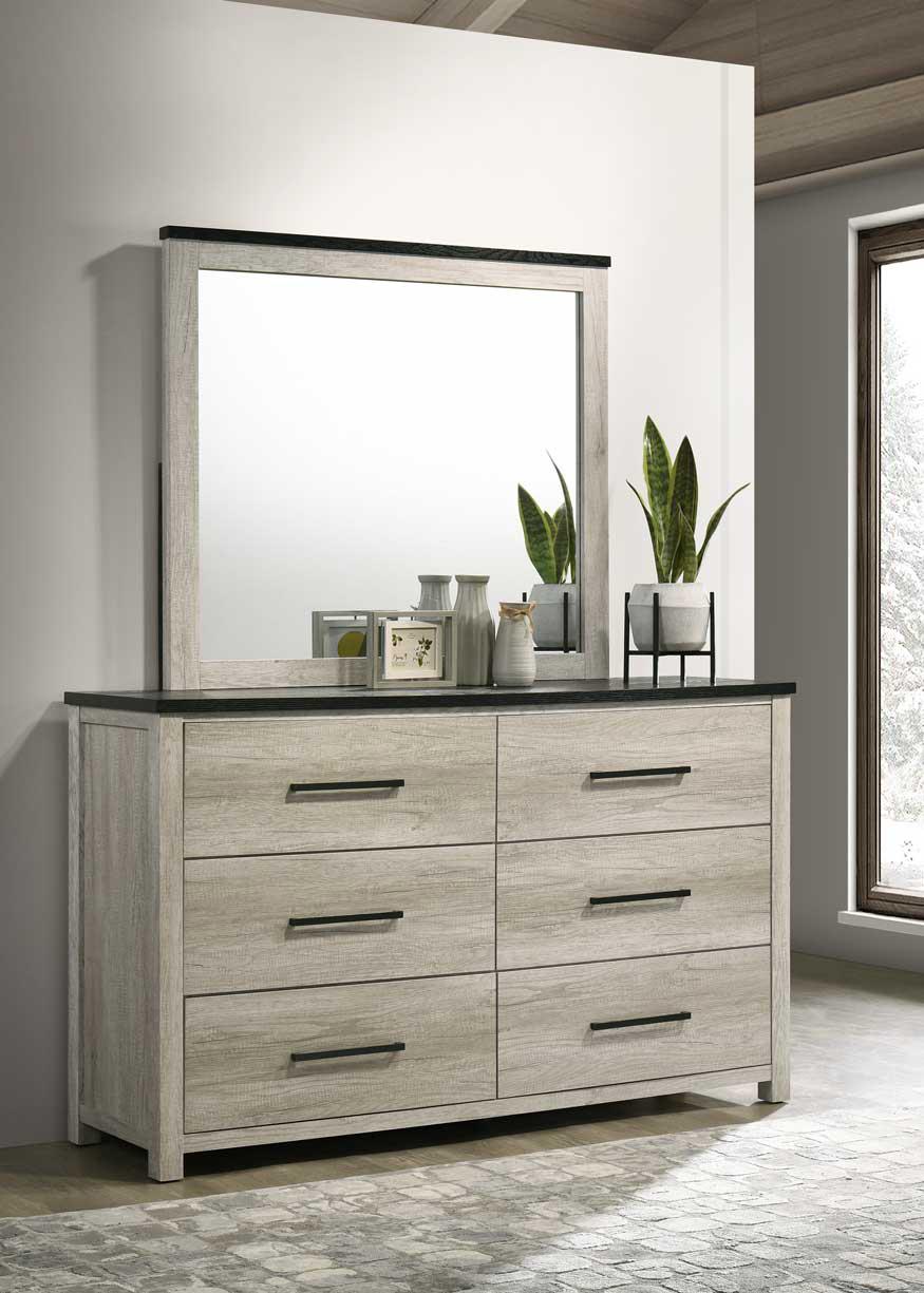 QUEEN BED-DRESSER-MIRROR view 8
