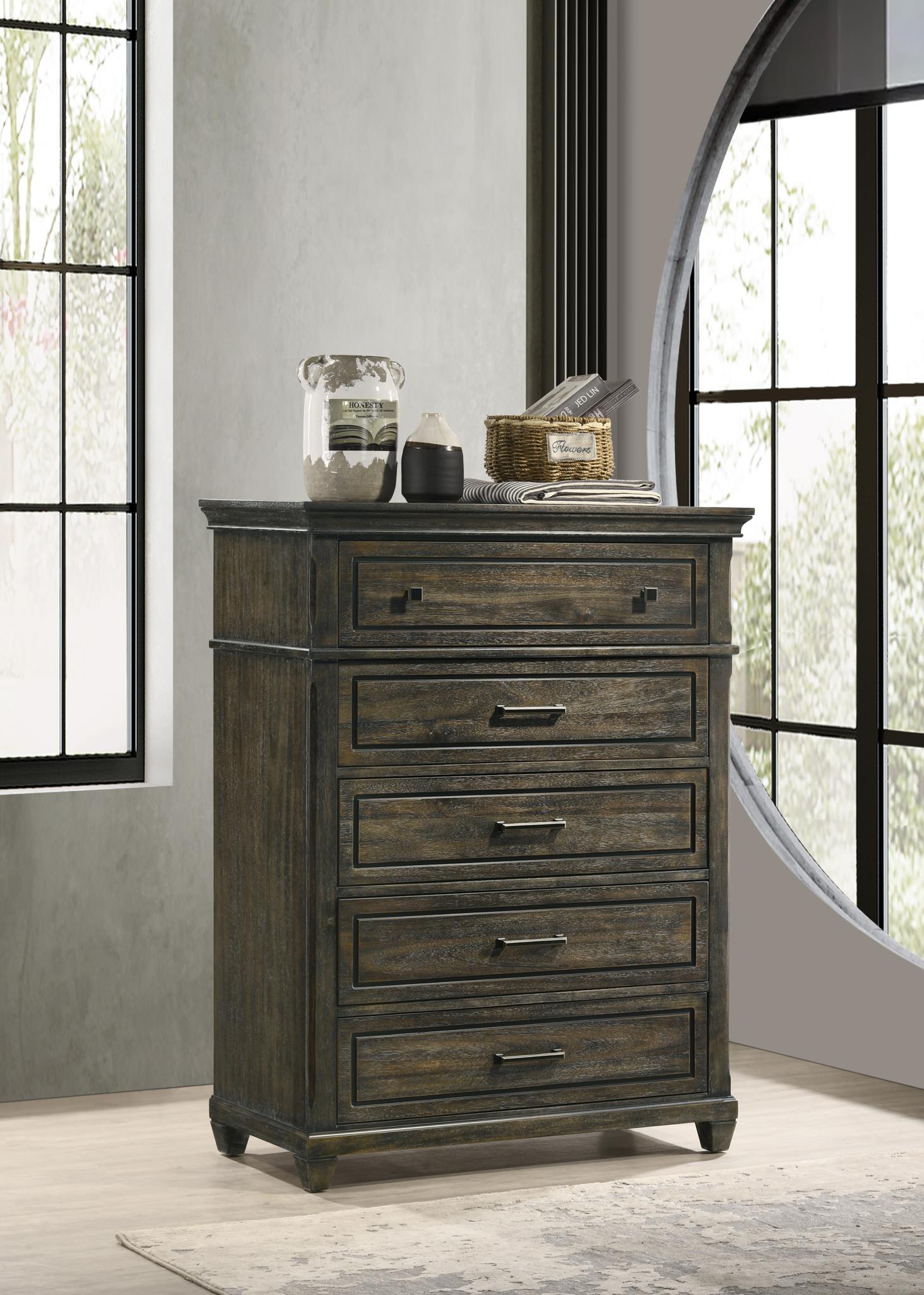 KING BED FRAME - DRESSER - MIRROR - CHEST - NIGHTSTAND view 8