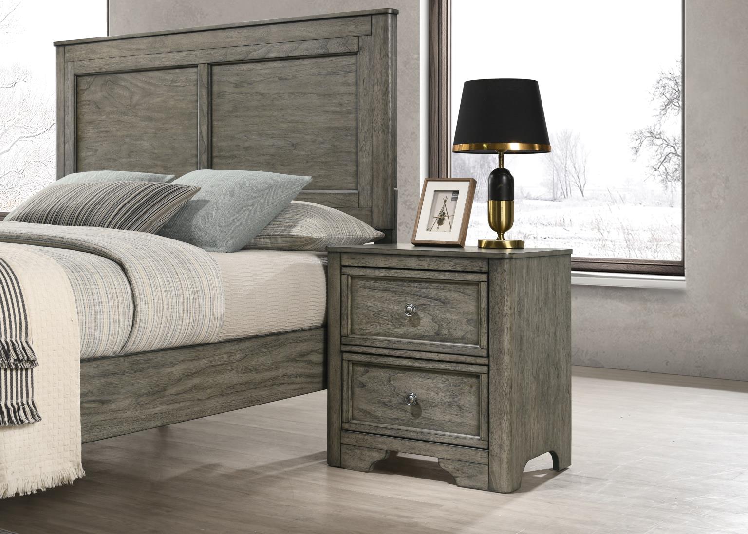 KING BED FRAME - DRESSER - MIRROR - CHEST - NIGHTSTAND view 8