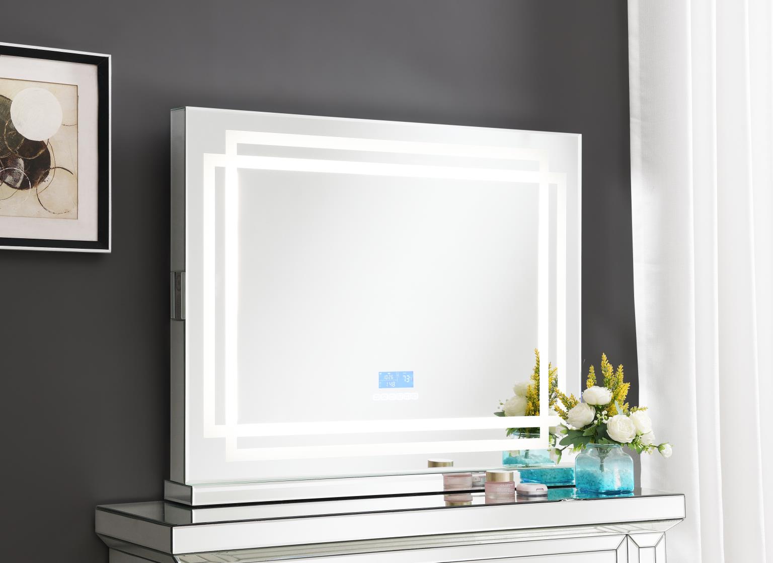 GLAMOUR VANITY SET (DRESSER + MIRROR BLUETOOTH SPEAKER WITH LIGHTS) view 8
