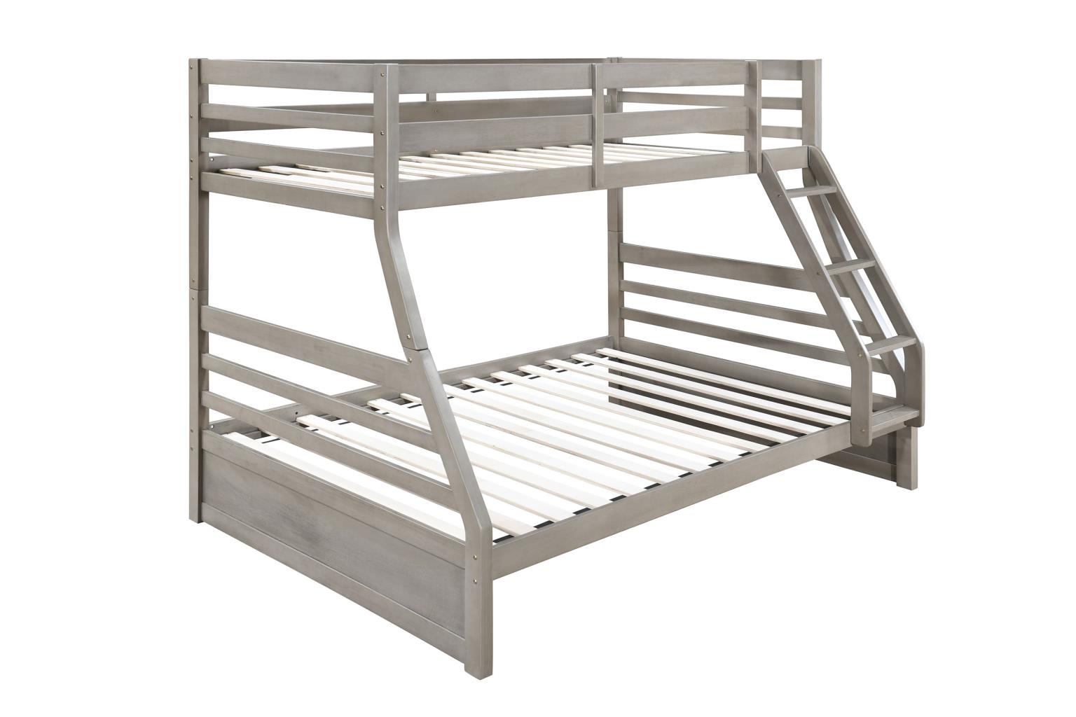 LIGHT GRAY TWIN/FULL BUNK BED view 10