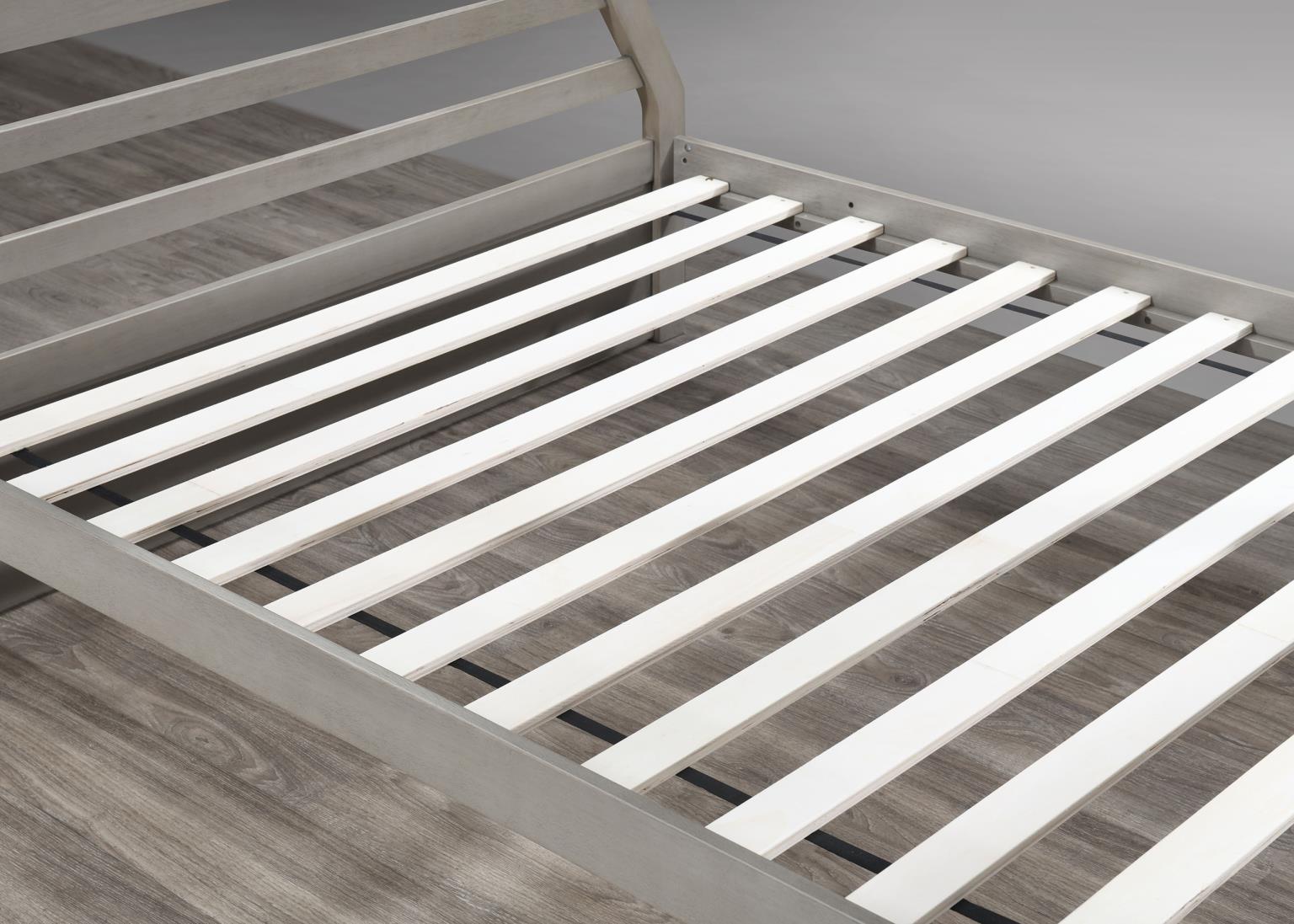 LIGHT GRAY TWIN/FULL BUNK BED view 12