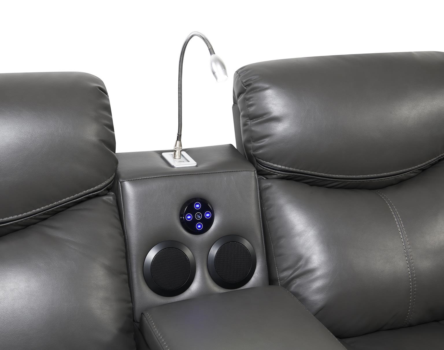 GRAY POWER RECLINING CHAIR W/LED LIGHT view 10