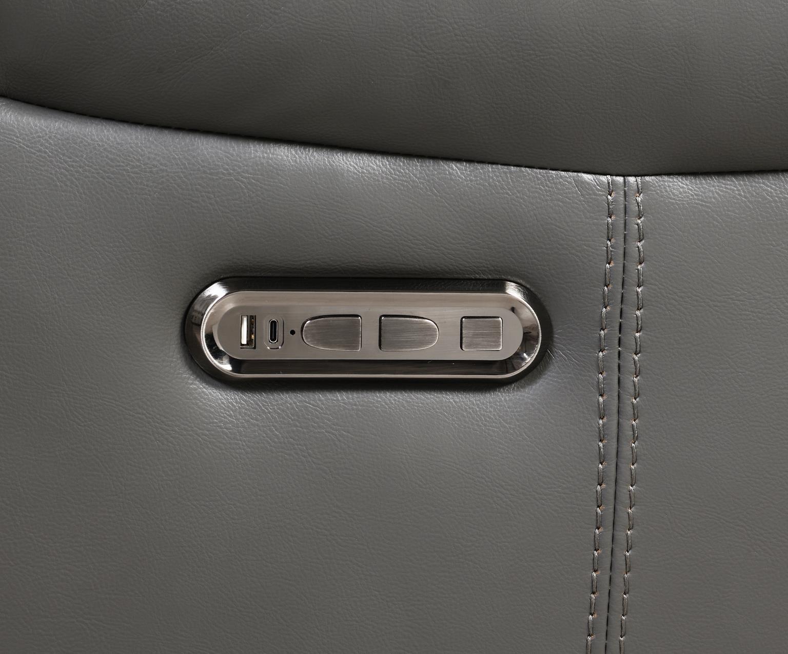 GRAY POWER RECLINING SOFA W/LED LIGHT view 9