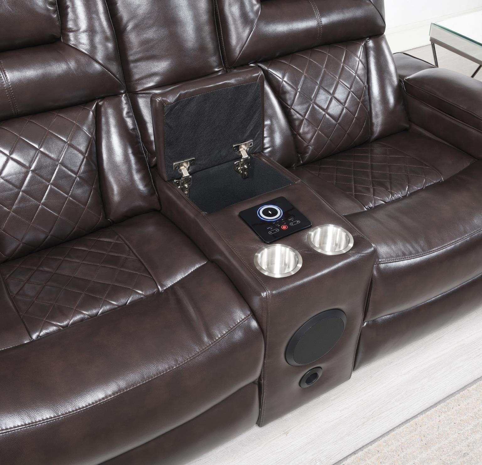 DARK BROWN POWER RECLINING CHAIR view 8