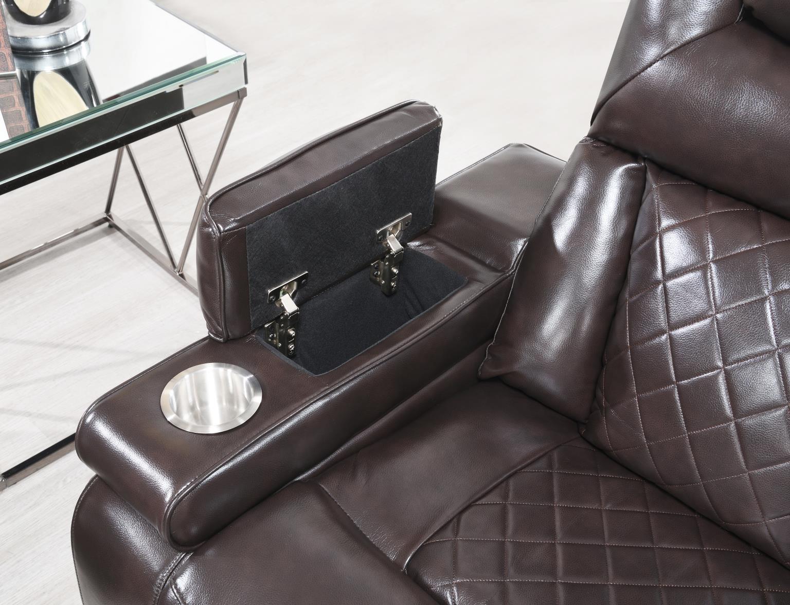 DARK BROWN POWER RECLINING CHAIR view 11