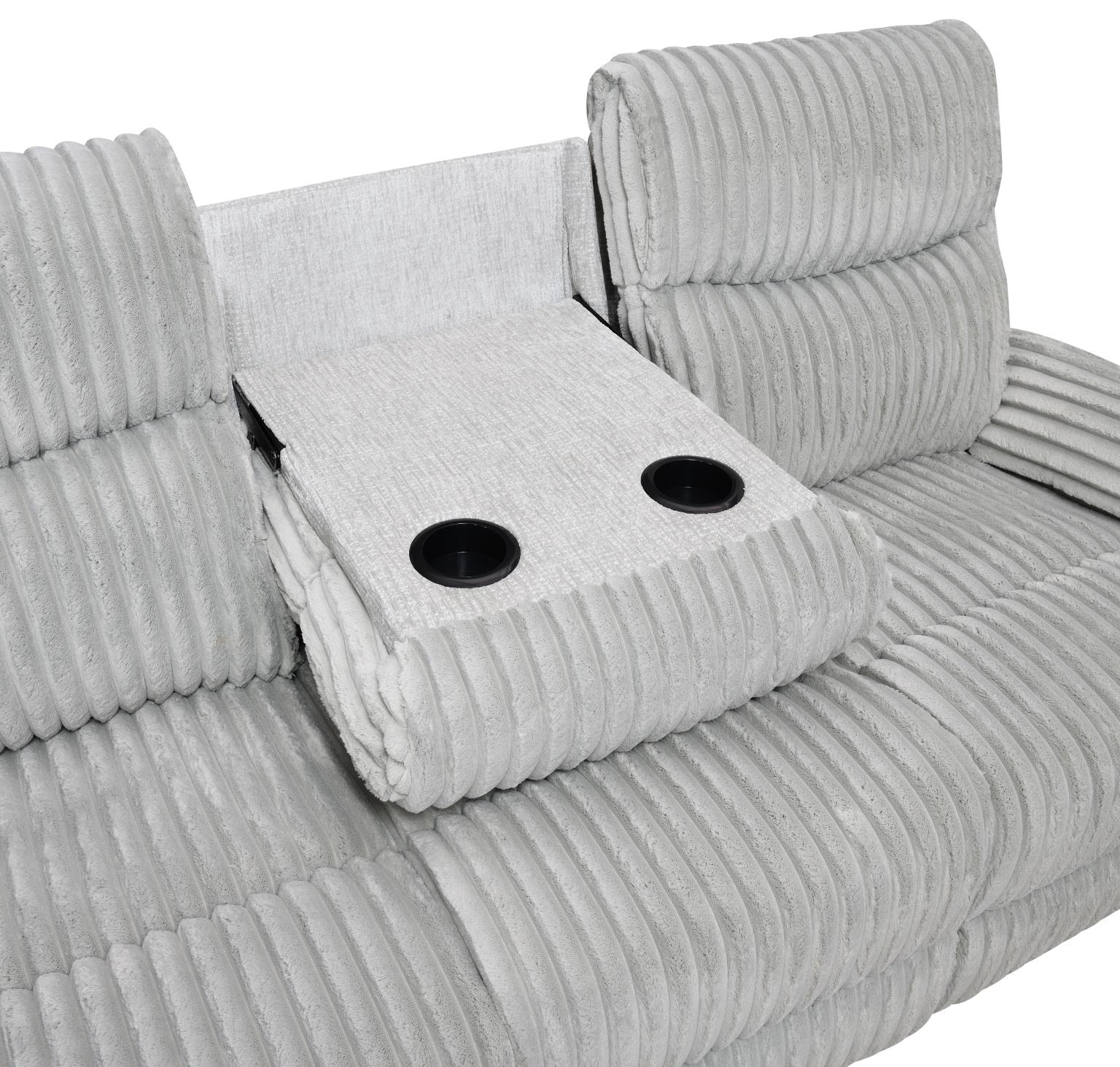 GRAY CORDUROY MOTION CHAIR view 8
