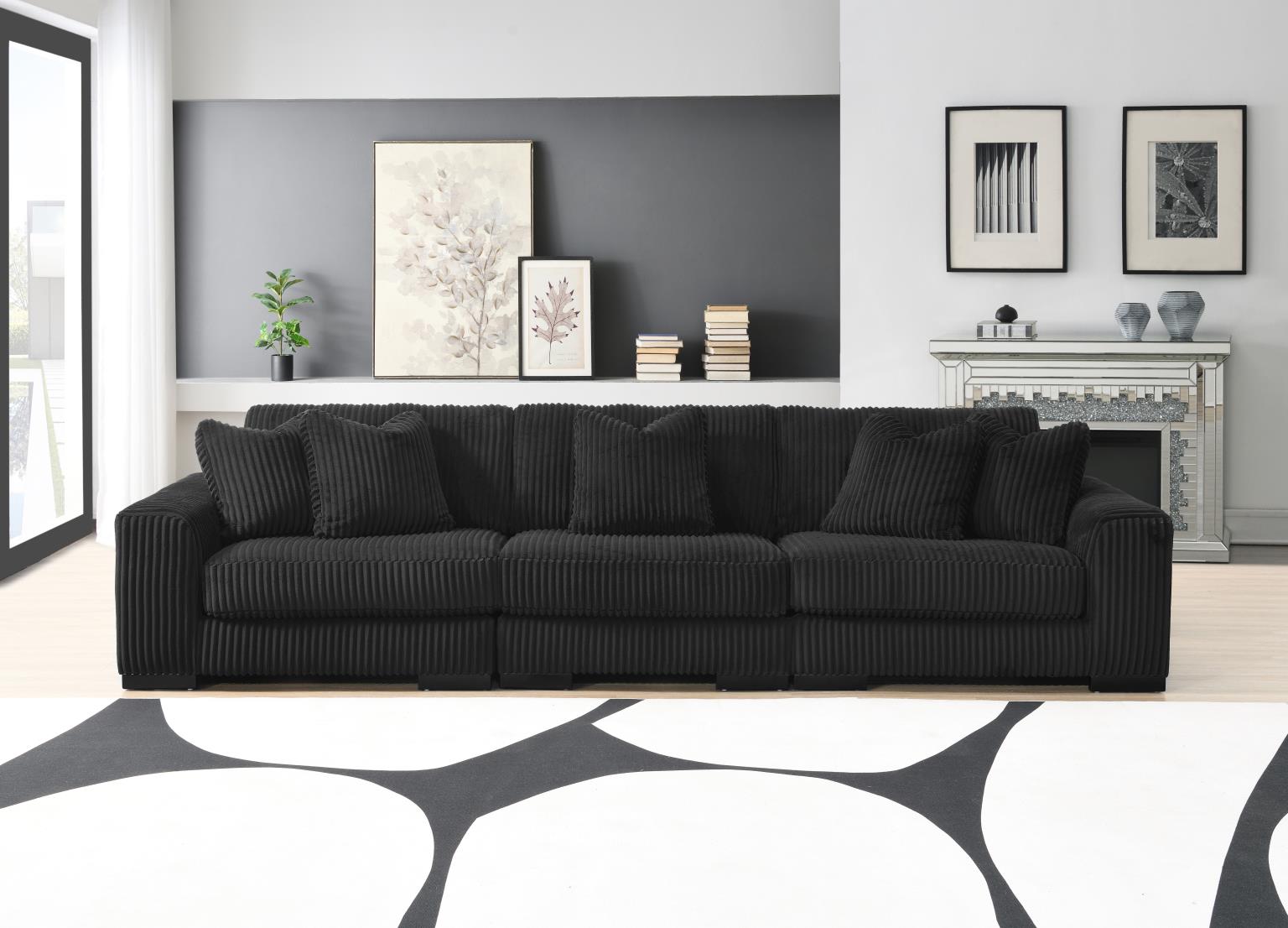 BLACK ARMLESS CHAIR view 18