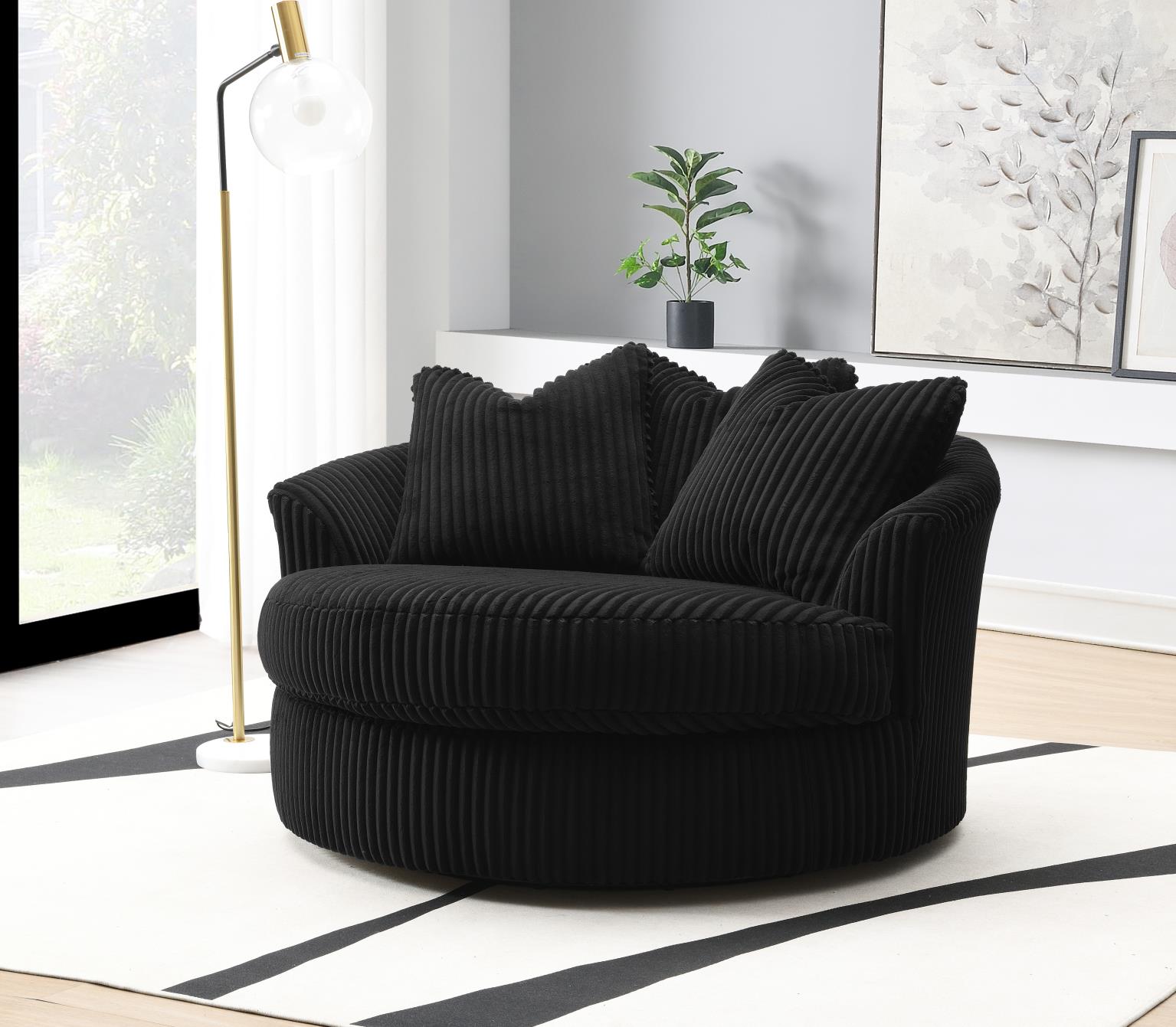 BLACK LEFT CHAIR W/USB-C CHARGER view 20