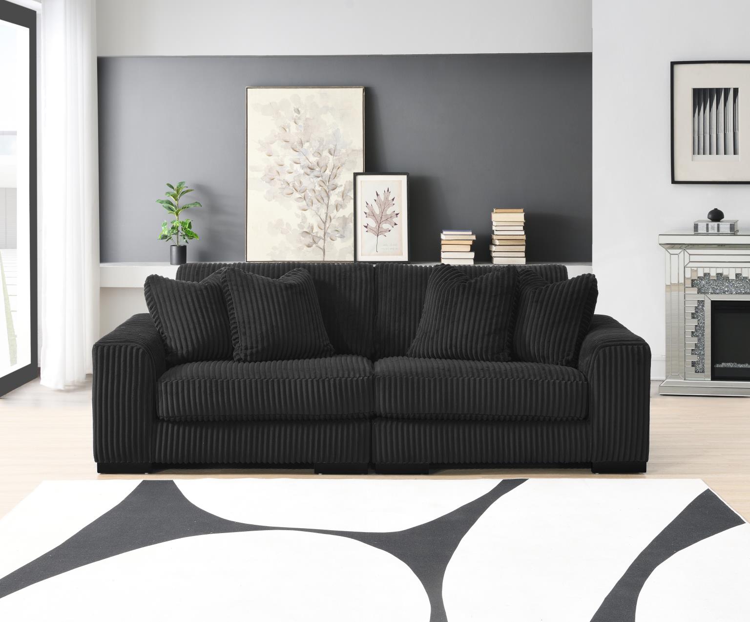 BLACK LEFT CHAIR W/USB-C CHARGER view 17