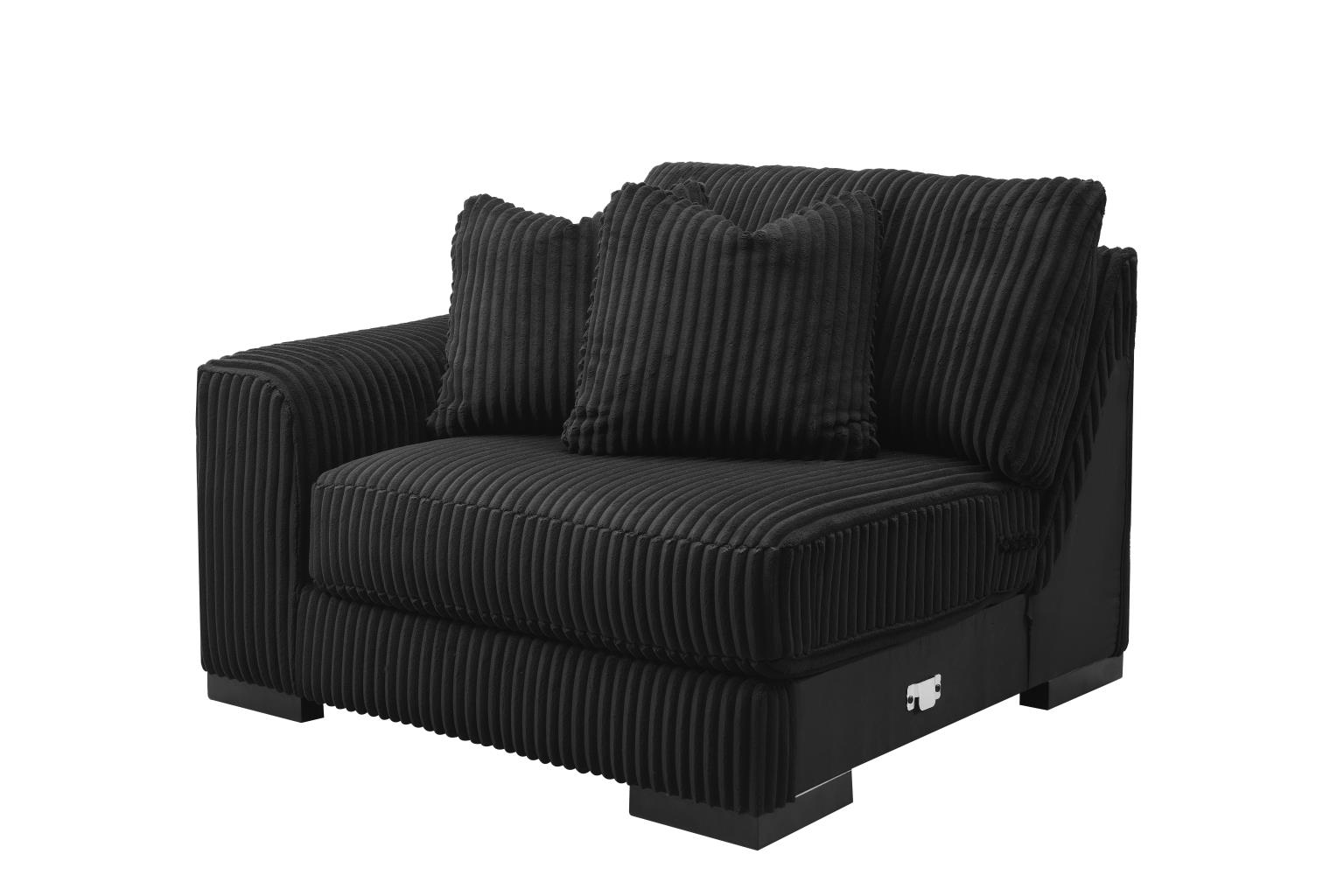 BLACK CORNER CHAISE view 24
