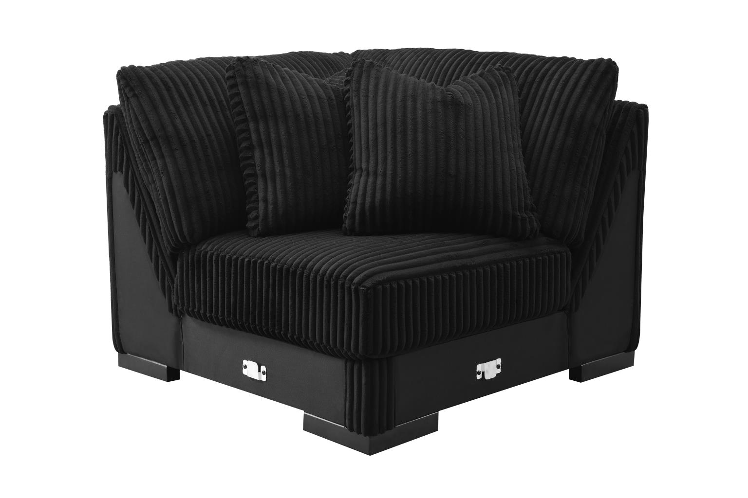 BLACK CORNER CHAISE view 32