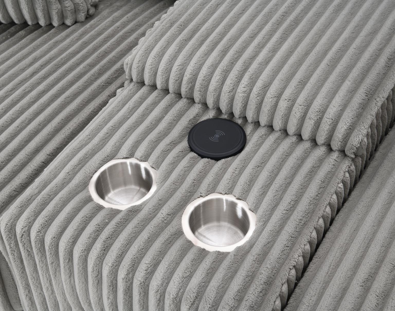 GRAY CORNER CHAISE view 32