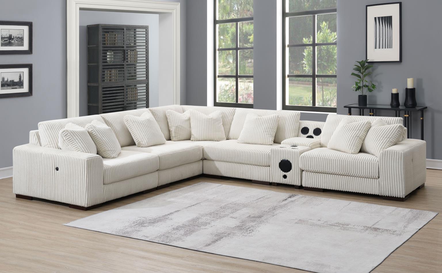 6PC SET (2 ARMLESS CHAIRS, 1 CONSOLE, 1 RIGHT CHAISE, 1 LAF SEAT, 1 WEDGE) view 10