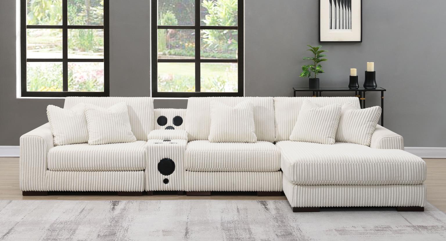 6PC SET (2 ARMLESS CHAIRS, 1 CONSOLE, 1 RIGHT CHAISE, 1 LAF SEAT, 1 WEDGE) view 13