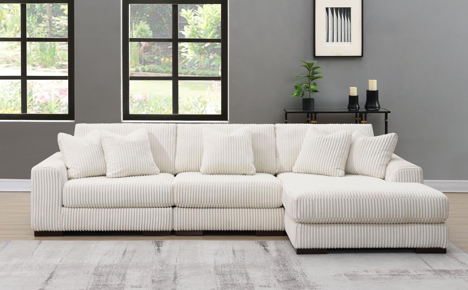 6PC SET (2 ARMLESS CHAIRS, 1 CONSOLE, 1 RIGHT CHAISE, 1 LAF SEAT, 1 WEDGE) view 14