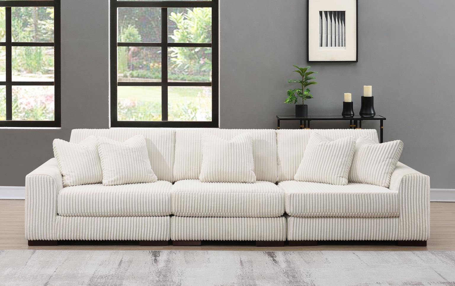 6PC SET (2 ARMLESS CHAIRS, 1 CONSOLE, 1 RIGHT CHAISE, 1 LAF SEAT, 1 WEDGE) view 16