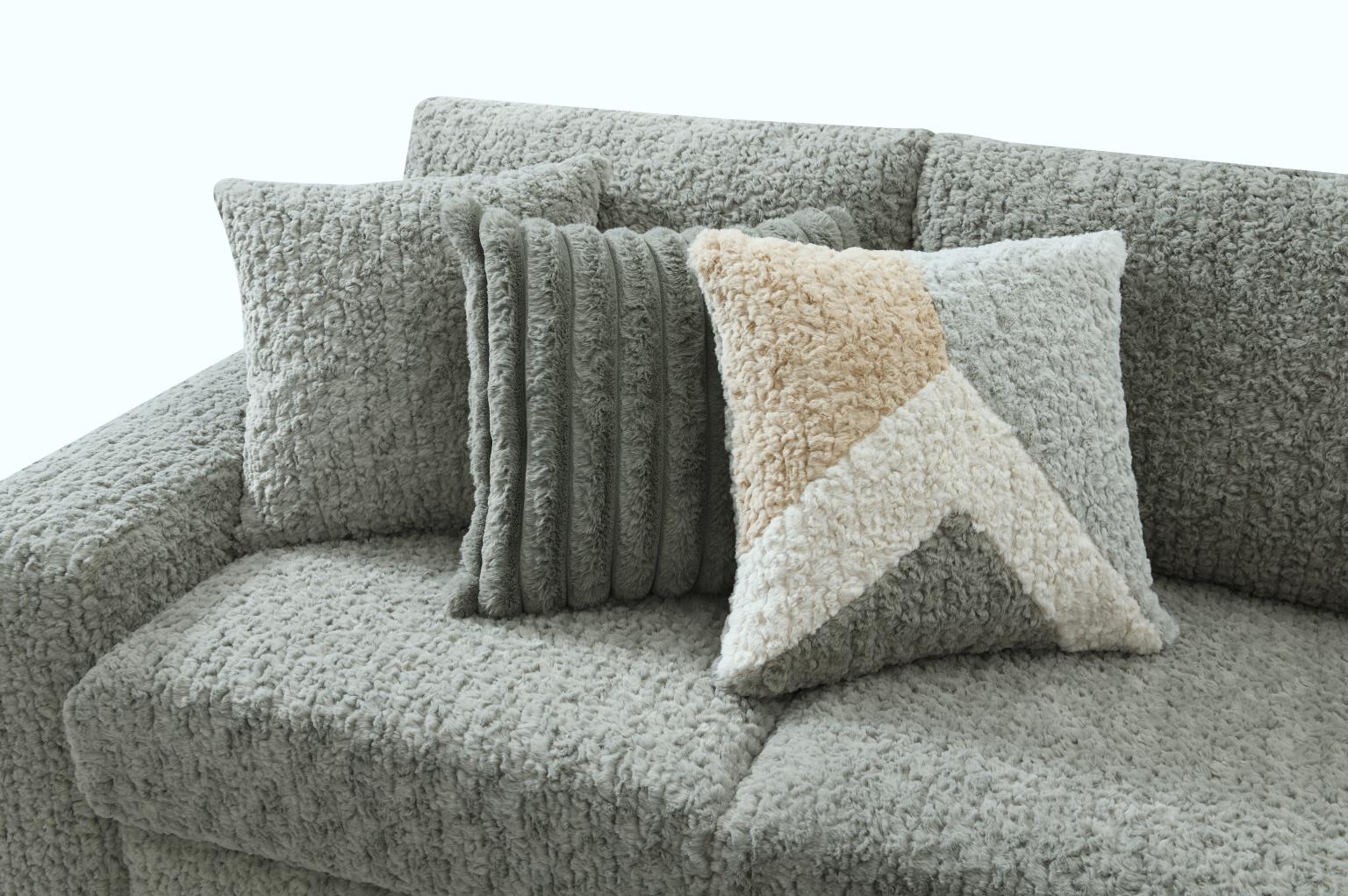 GRAY CORDUROY LOVESEAT view 14
