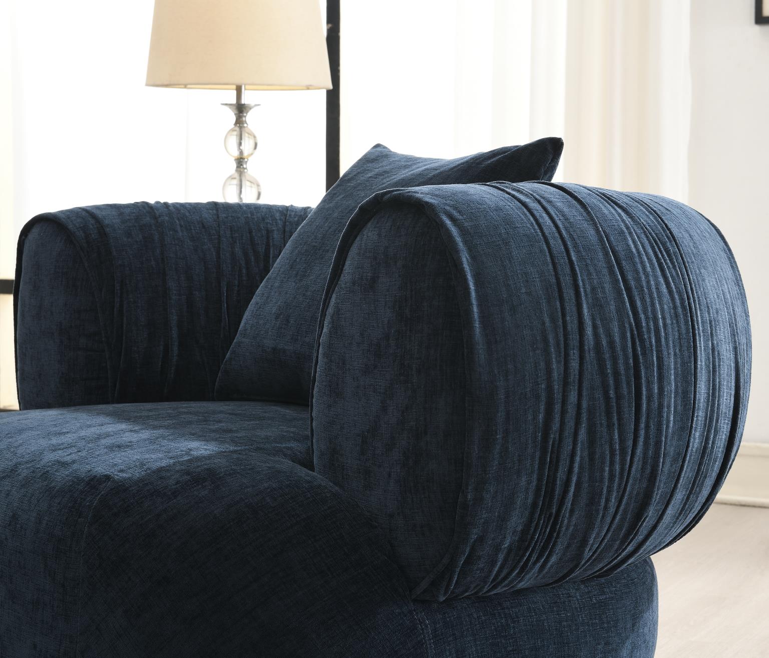 BLUE ACCENT CHAIR view 8