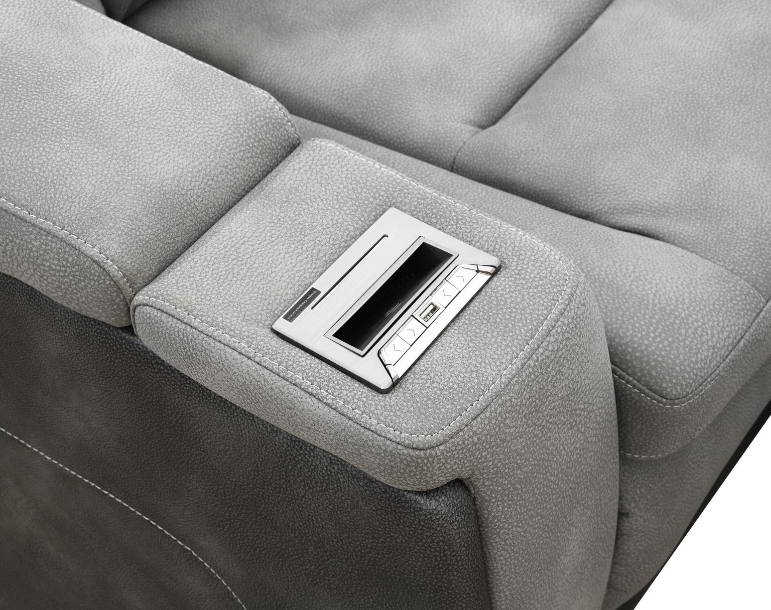 SLATE POWER RECLINING W/PWR HEADREST, STORAGE ARMS/USB AND WIRELESS CHARGER LOVESEAT view 9