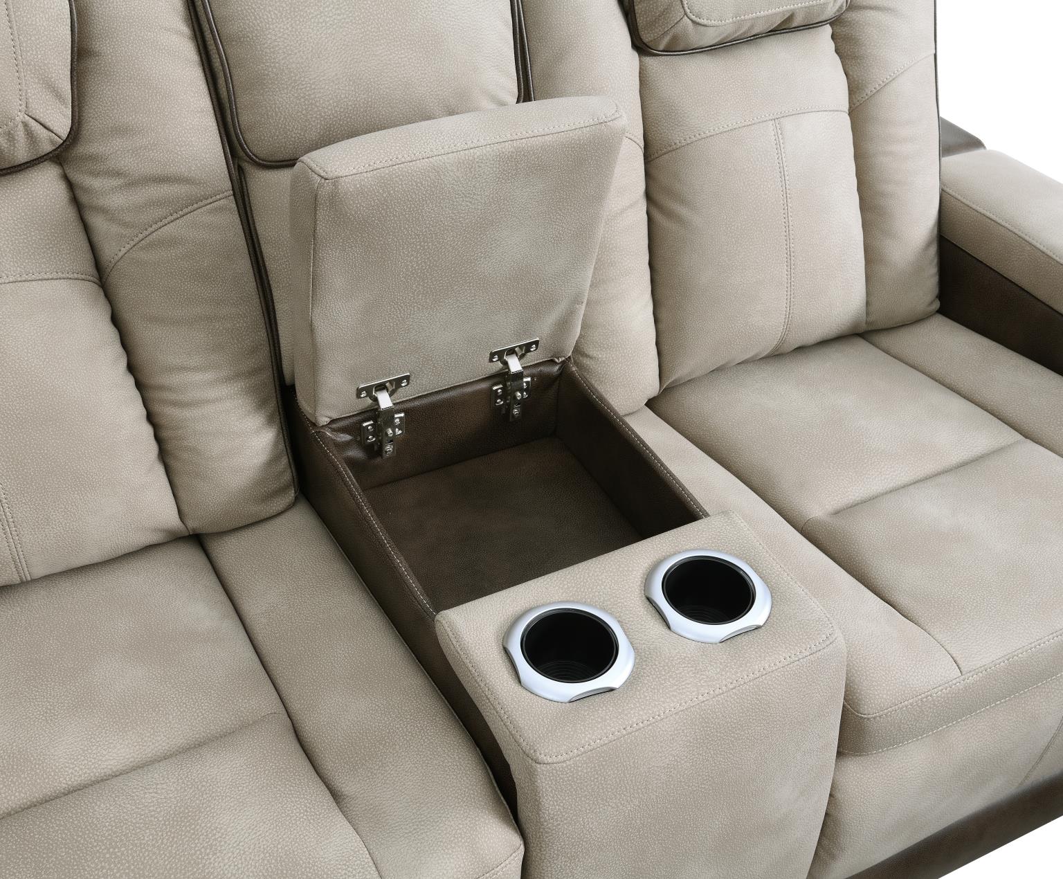 SAND POWER RECLINING W/PWR HEADREST, READING LIGHT, MAGZINE POCKET, STORAGE ARMS/USB AND WIRELES... view 8