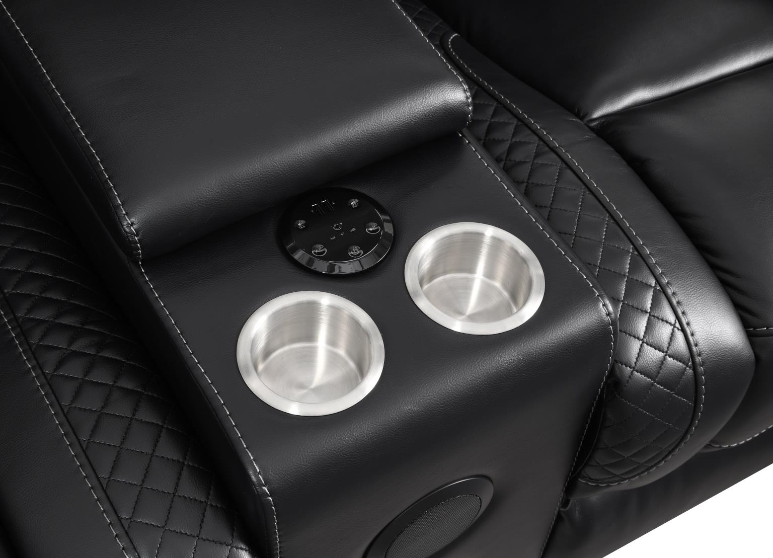 BLACK LED POWER RECLINING W/PWR HEADREST CHAIR view 13